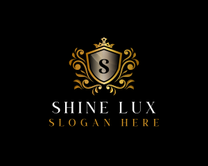 Shield Luxe Crown logo design