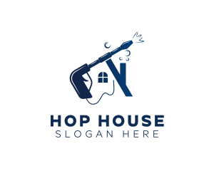 Pressure Washer House logo design