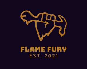 Tool Hand Flame Mechanic logo design