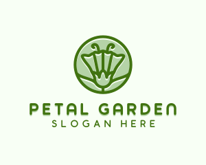 Green Flower Circle logo design