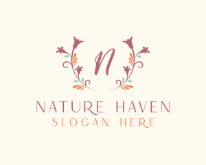 Floral Natural Cosmetics logo design