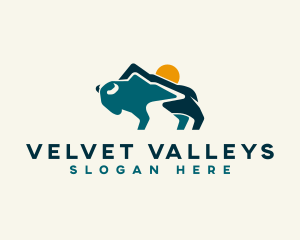 Valley Mountain Bison logo design