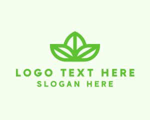 Green Organic Leaves logo