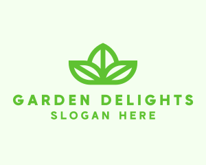 Green Organic Leaves logo design