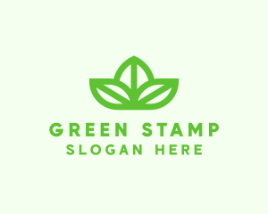 Green Organic Leaves logo design