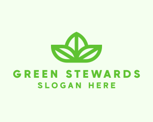 Green Organic Leaves logo design