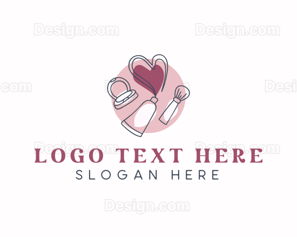 Feminine Heart Makeup Logo