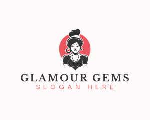 Beauty Pinup Woman logo design