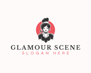 Beauty Pinup Woman logo