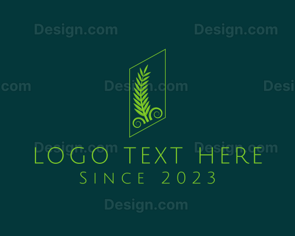 Elegant Palm Leaves Logo