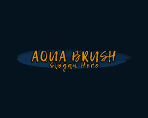 Casual Graffiti Brush logo design