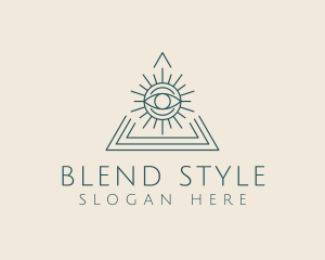 Bohemian Tarot Pyramid Eye  logo design