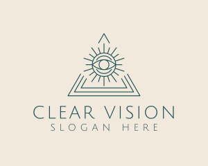 Bohemian Tarot Pyramid Eye  logo design