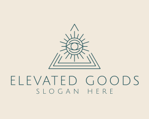 Bohemian Tarot Pyramid Eye  logo design