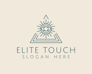 Bohemian Tarot Pyramid Eye  logo design