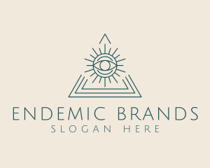 Bohemian Tarot Pyramid Eye  logo design