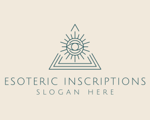 Bohemian Tarot Pyramid Eye  logo design