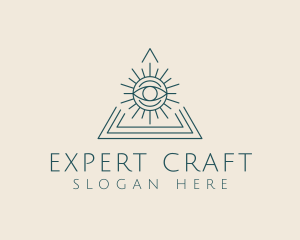 Bohemian Tarot Pyramid Eye  logo design