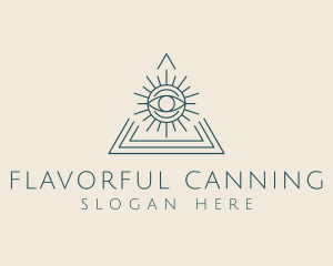 Bohemian Tarot Pyramid Eye  logo design