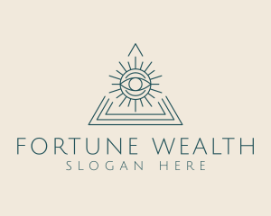 Bohemian Tarot Pyramid Eye  logo design