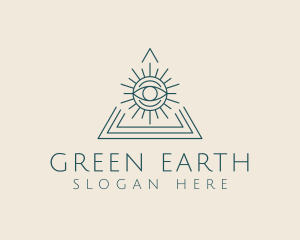 Bohemian Tarot Pyramid Eye  logo design