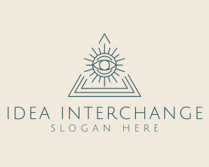 Bohemian Tarot Pyramid Eye  logo design