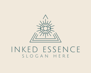 Bohemian Tarot Pyramid Eye  logo design