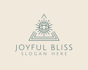 Bohemian Tarot Pyramid Eye  logo design