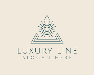 Bohemian Tarot Pyramid Eye  logo design