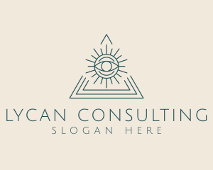 Bohemian Tarot Pyramid Eye  logo design