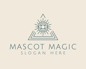 Bohemian Tarot Pyramid Eye  logo design