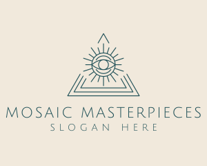 Bohemian Tarot Pyramid Eye  logo design