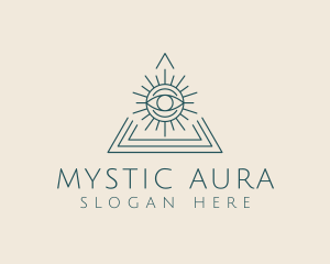 Bohemian Tarot Pyramid Eye  logo design