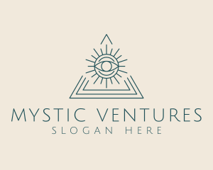 Bohemian Tarot Pyramid Eye  logo design