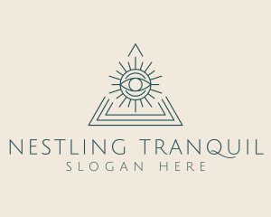 Bohemian Tarot Pyramid Eye  logo design