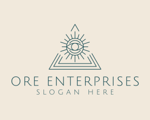 Bohemian Tarot Pyramid Eye  logo design