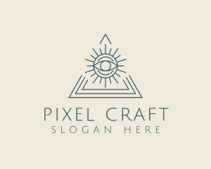 Bohemian Tarot Pyramid Eye  logo design