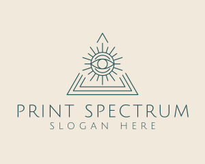 Bohemian Tarot Pyramid Eye  logo design