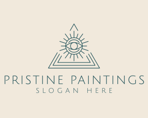 Bohemian Tarot Pyramid Eye  logo design