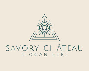 Bohemian Tarot Pyramid Eye  logo design