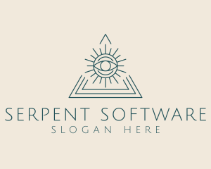 Bohemian Tarot Pyramid Eye  logo design