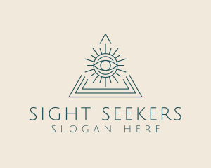 Bohemian Tarot Pyramid Eye  logo design