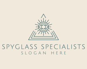 Bohemian Tarot Pyramid Eye  logo design