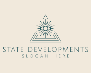 Bohemian Tarot Pyramid Eye  logo design