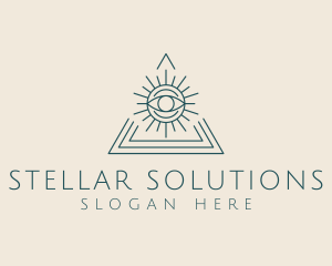 Bohemian Tarot Pyramid Eye  logo design