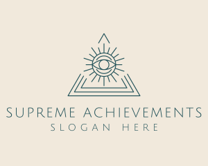 Bohemian Tarot Pyramid Eye  logo design