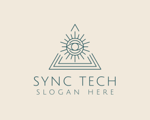 Bohemian Tarot Pyramid Eye  logo design