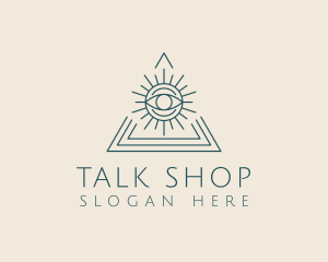 Bohemian Tarot Pyramid Eye  logo design