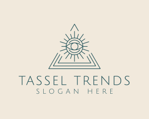 Bohemian Tarot Pyramid Eye  logo design