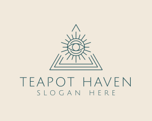 Bohemian Tarot Pyramid Eye  logo design